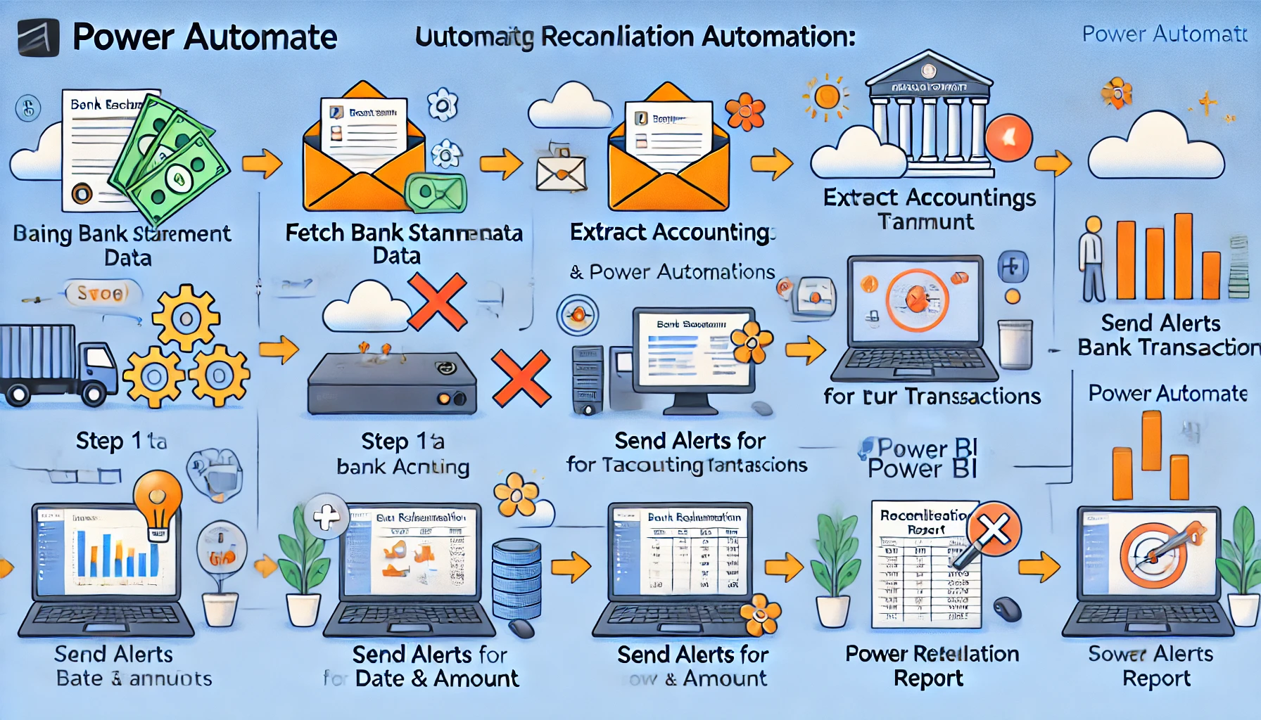 Step-by-Step Guide: Automating Bank Reconciliation Using Power Automate (Cloud Flow and Desktop)
